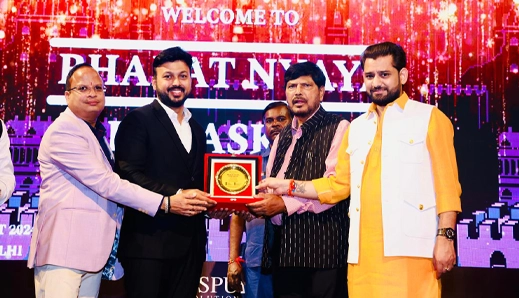 Bharat Nyaya Puraskar 2024 for our contribution to the real estate sector and awareness on RERA, presented by the Shri Ramdas Athawale ji Hon'ble Union Minister of Social Justice & Empower